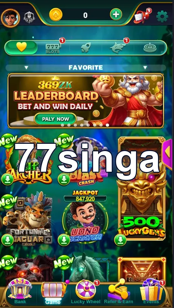 77singa Tangkapan Layar Resmi APK